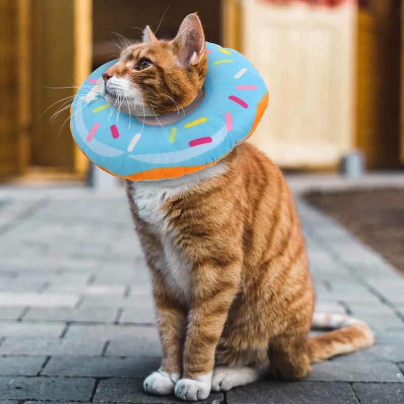 FRIUSATE Soft Cat Recovery Collar - Adjustable Donut Cone to Stop Licking, Comfortable & Lightweight for Cats & Kittens After Surgery - Image 5